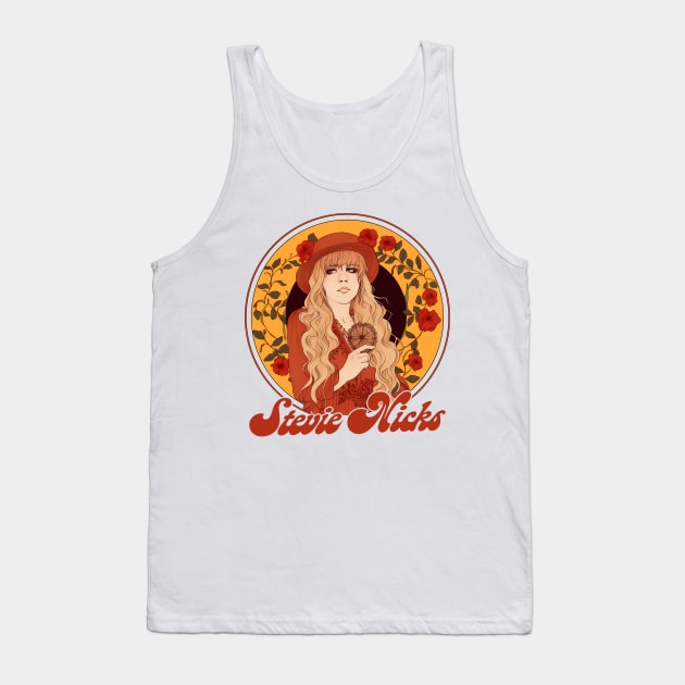 Stevie Nicks --- 70s Retro Fan Illustration Tank Top by DankFutura